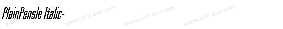 PlainPensle Italic字体转换